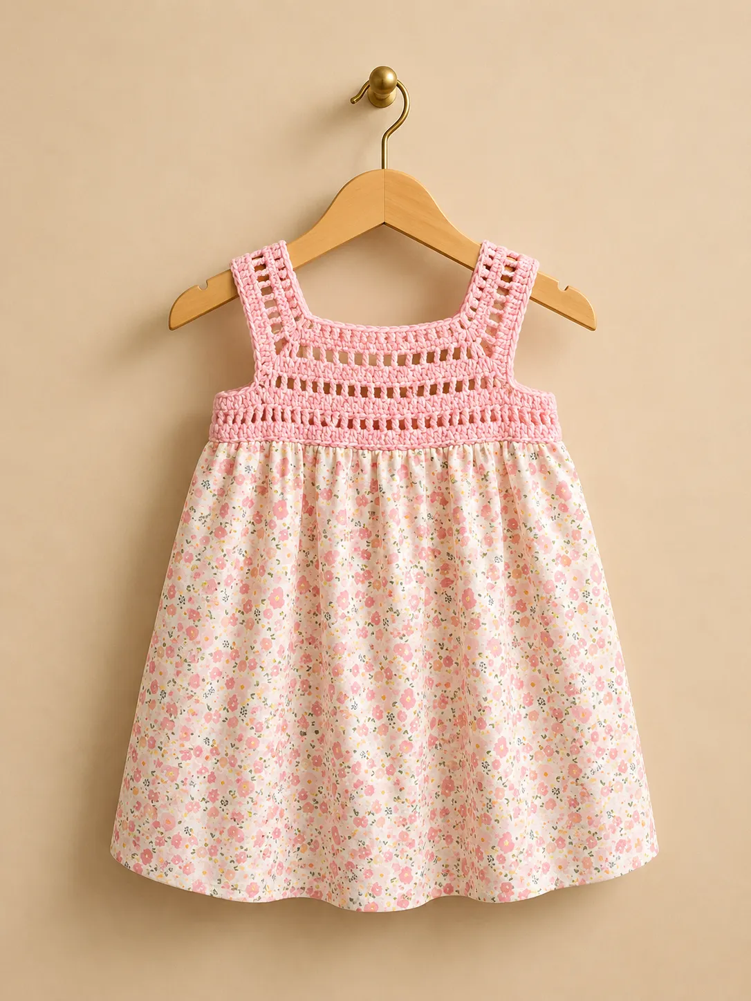 Crochet Dress on hanger